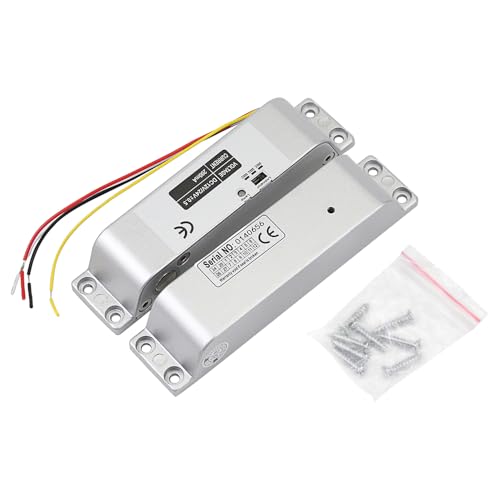 Electric Drop Bolt Lock DC 12V Fail Safe NC Mode Electronic Door Lock for Access Control Security System with Time Delay