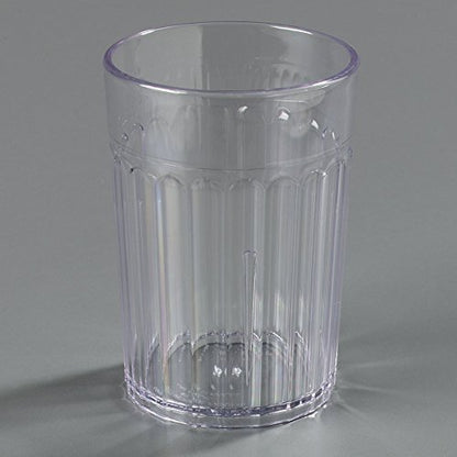 Carlisle FoodService Products Bistro Tumbler Plastic Tumbler for Restaurants, Catering, Kitchens, Plastic, 8.4 Ounces, Clear, (Pack of 72) - style: 8 oz (Case of 72)