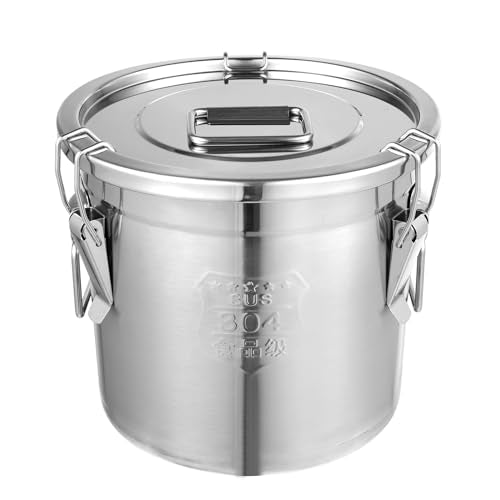 DYNAMI 304 Stainless Steel Airtight Container 3.2Gal/405oz,Holds 20Lbs Rice