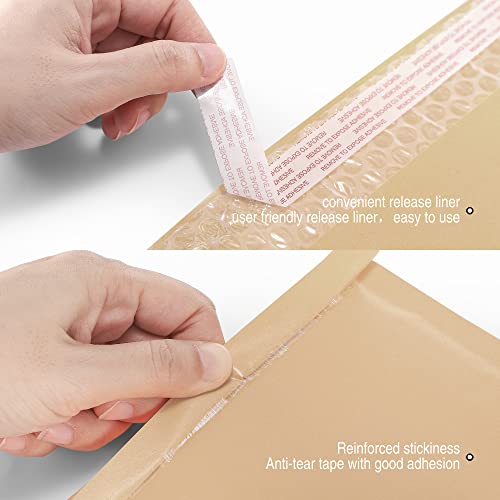 METRONIC Kraft Bubble Mailers 6x10" Padded Envelopes Brown 50 Pack Seal
