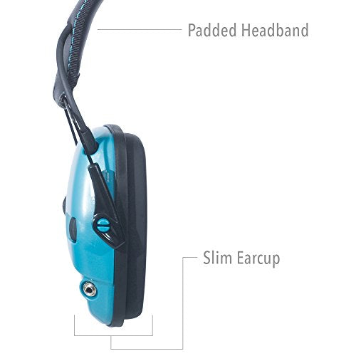 Howard Leight by Honeywell Impact Sport Sound Amplification Electronic Shooting Earmuff, Teal - color: Teal, size: Medium