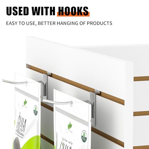 49.5”W x 24”D x 54”H - Retail Slat wall Gondola Display with 3” Slatwall Units，White Versatile H-Unit Slatwall Display Stand - color: White