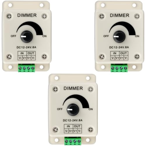 3Pcs 12v LED Dimmer DC 12-24V LED dimmer Switch