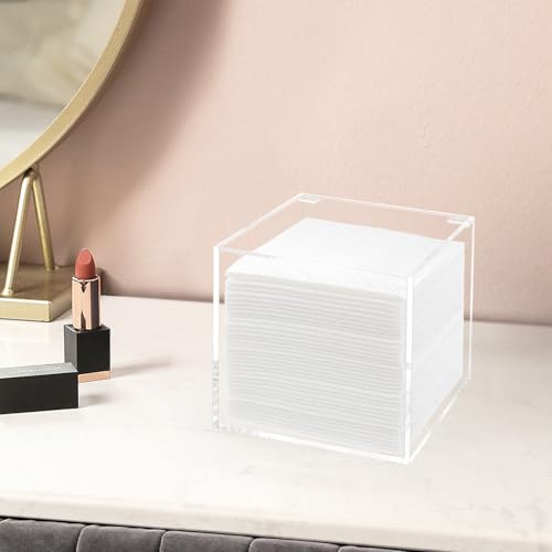 Face Towel Disposable Holder Container Acrylic Facial Towels Box Clear - color: Clear