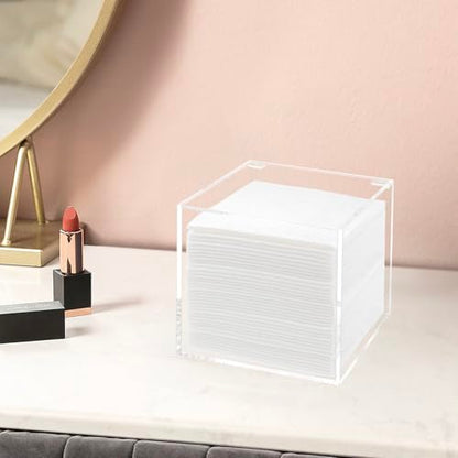 Face Towel Disposable Holder Container Acrylic Facial Towels Box Clear - color: Clear