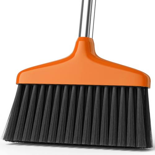 Handy Broom, Indoor/Outdoor Brooms, Duty Kitchen Broom, for Home Garage Kitchen Office Courtyard Lobby Patio Lawn Concrete (1, Orange) - color: Orange