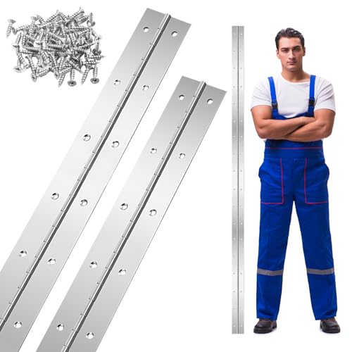 Gisafai 72 Inch 2 Pack Piano Hinges Heavy Duty Steel Continuous Hinge - size: 72 Inch