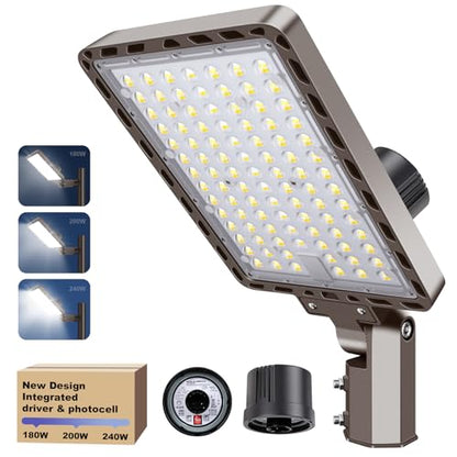 240W LED Parking Lot Light 36000LM 5000K Dusk to Dawn Pole Mount - size: 240W/1Pack