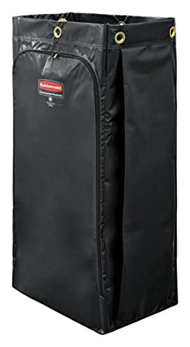 Rubbermaid Commercial Products Cleaning Cart Vinyl Bag, Black, 34-Gallon - color: Black, size: 34 Gallon