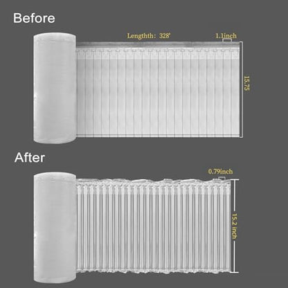 Large Bubble Cushioning Wrap for Packing, 15.75''*328' Inflatable Air Pillows for Shipping & Moving Heavy Duty Space Saving Big Box Filler, Recyclable Shipping Supplies with Pump, 55um - size: 15.75''*328'