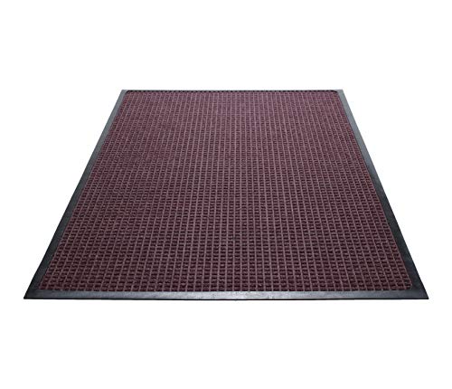 Guardian WaterGuard Indoor/Outdoor Wiper Scraper Floor Mat, Rubber/Nylon, 3'x5', Burgundy - color: Burgundy, size: 3' x 5' (Rectangular)