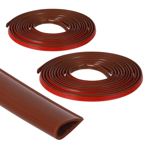 2PCS Smoke Fire Seal Strip, 20 Feet Door Seal Tape Self Adhesive Graphite Rubber Composite Material for Fire Rated Windows Steel Doors, 1/2" W x 1/4" H, Brown - color: Brown, size: 20 Feet