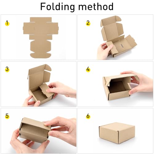 Ellbest 20pcs Mini Packing Boxes, 3.38 * 3.38 * 1.53 inches - size: 3.38 x 3.3 x 1.53 inches