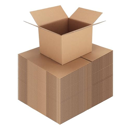 CRUGLA 40 Packs 7x6x5 Shipping Boxes for Small Business, Corrugated Cardboard Boxes Bulk for Shipping Packing Mailing - size: 7x6x5 Inch