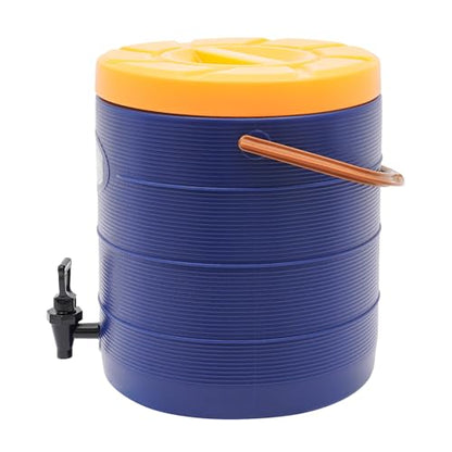 Insulated Beverage Dispenser - 6.6 Gal Stainless Steel Hot and Cold Drink Dispenser with Spigot & Handle, Commercial Thermal Container for Water Coffee Drink Catering Restaurant (Bule) - color: Bule