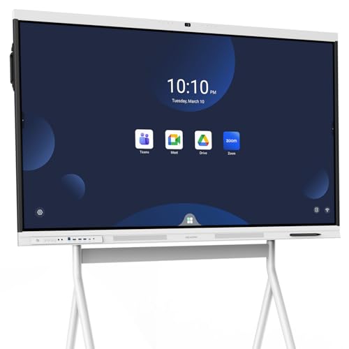 Smart Board, 75" All-in-One Dual System Interactive Whiteboard, Google EDLA Certified Android 14 & Windows 11 Pro Dual OS Touchscreen Digital Whiteboard for Professional Business Meetings
