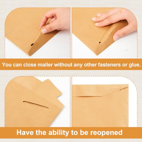 20 Pack 14x18 in Tab Lock Rigid Mailers Extra Large, Brown - color: Brown, size: 14 x 18 Inches