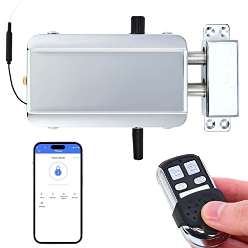 Electronic Deadbolt Anti-Theft Smart Hidden Door Lock with Remote Control and Smartphone App Access - color: Remote Control + APP