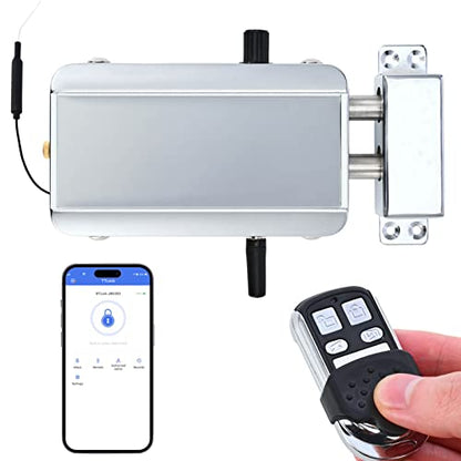 Electronic Deadbolt Anti-Theft Smart Hidden Door Lock with Remote Control and Smartphone App Access - color: Remote Control + APP
