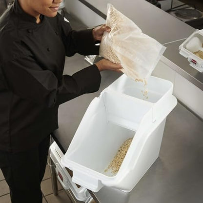 Rubbermaid Commercial Products ProSave Ingredient Bin, 100 Cup, White