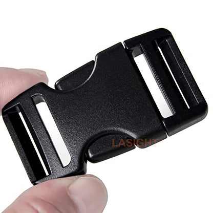 LASIGHT Buckles for 1 inch Wide Webbing Straps: Quick Side Release Buckle 10 set and Tri-Glide Slide 20 pcs Fit 1" Nylon Web Belt, Plastic Snap Fastener Clip Heavy Duty Replacement Dual Adjustable - size: 10 Set for 1 inch Webbing