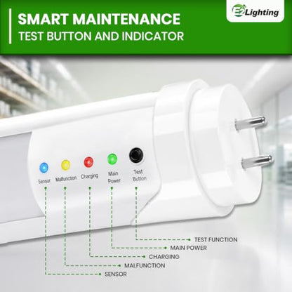 E2 Lighting 4ft T8 LED Bulbs, 18W LED Fluorescent Tube Replacement - color: 5000k, size: 4 Feet