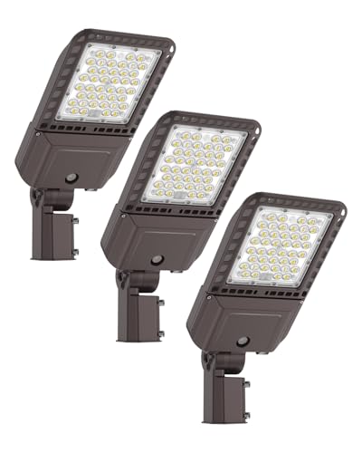 LED Parking Lot Lights 150W 22,500LM, 5000K 150LM/W Slip Fit Mount - color: Slip Fit 150W 3P