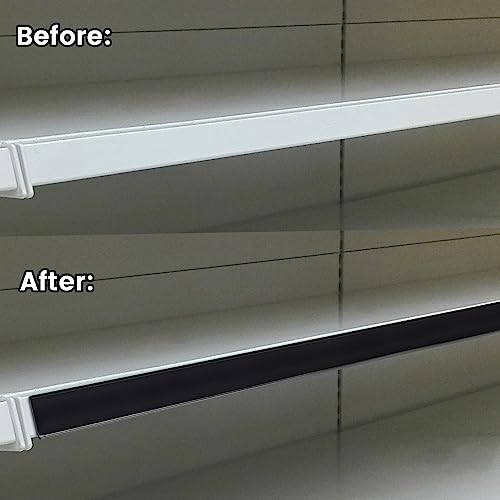 Shelf Label Strips 48" 50 Pack Self Adhesive 1.25”H Price Tag Holder Clear