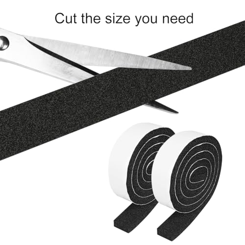2 Rolls 1/2 Inch W 1/4 T Weather Stripping Air Conditioner Open Cell Foam Seal Tape, Window Insulation High Resilience Seal Strip for Doors Window,Total 32FT - size: 1/2IN*1/4IN*32FT