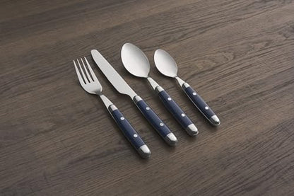 Cambridge Jubilee Blue 16-Piece 18/0 Silverware Set for 4, Flatware - color: Blue