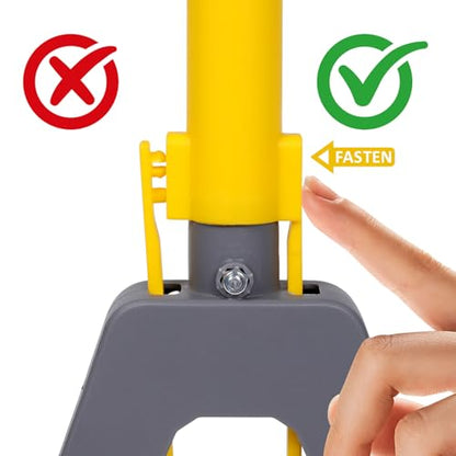 Masthome Sponge Mops for Floor Cleaning,Suitable for Tile Marble Laminate - color: Yellow-grey
