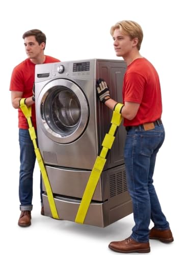 TruePower 2-Person Furniture Moving Straps, 700 lbs Capacity, Safety Yellow