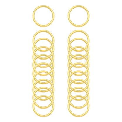 40pcs 4 Sizes O Rings Welded Strong Metal Heavy Duty Round Ring for Pet Collars Buckle Belts Strap Webbing Sewing - color: 1"(25mm) Gold 20pcs