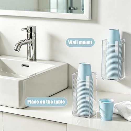 Bathroom Cup Dispenser, Wall Mount Cups Holder Fit 3oz Cups - color: Small