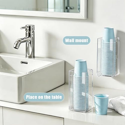 Bathroom Cup Dispenser, Wall Mount Cups Holder Fit 3oz Cups - color: Small
