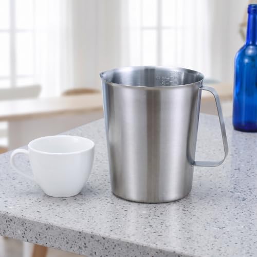 Veemoon 2000ml 304 Stainless Steel Measuring Cup Milk Pitcher