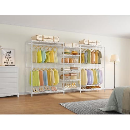 VIPEK X3 Plus Large Expandable Closet Rack Wardrobe Closet Organizer White - color: White, size: X3 Plus