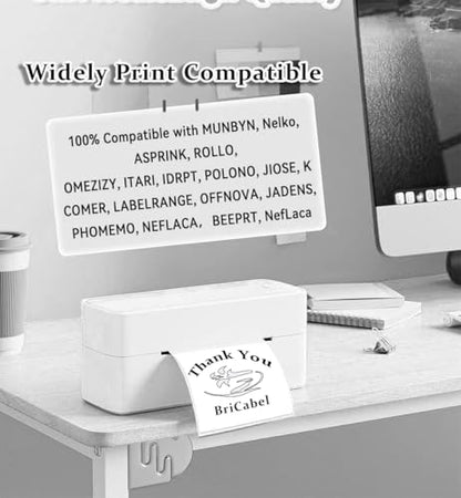 4" x 4" Thermal Labels Printable Shipping Label Stickers with Strong Adhesive, Large White Sticker Square Labels for Mailing, Shipping, Compatible with Most Thermal Printers (4" x 4"-250pcs) - style: 4" X 4"-White-250PCS