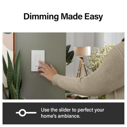 Legrand Radiant 150W LED Dimmer Light Switch 3-Way Rocker White 1 Pack - color: White