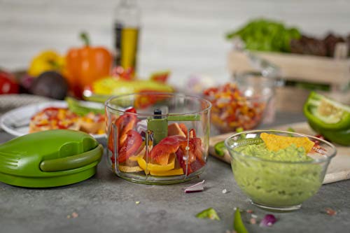 Kuhn Rikon Pull Chop Chopper/Manual Food Processor with Cord Mechanism, Green, 2-Cup - size: 2-Cup