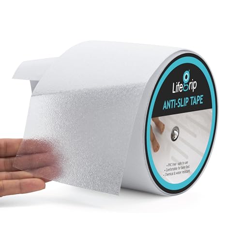 LifeGrip Clear Anti Slip Tape 4" x38Ft Waterproof Grip Tape for Tubs&Shower - size: 4" X 38'