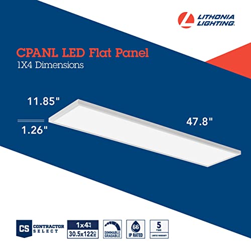 Lithonia Lighting 1x4 LED Flat Panel Light Adj Lumens, 3500K/4000K/5000K - size: 1 foot x 4 feet, style: Adjustable Lumens