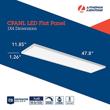 Lithonia Lighting 1x4 LED Flat Panel Light Adj Lumens, 3500K/4000K/5000K - size: 1 foot x 4 feet, style: Adjustable Lumens