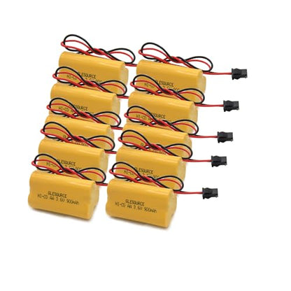 3.6V 900mAh Emergency/Exit Light ELB-B001 Battery Compatible for Lithonia ELB B001 ELBB001 Lithonia EU2C M6 LED Emergency Light Interstate ANIC1566 Unitech 0253799(10 Pack) - size: 10PCS 3.6V 900mAh battery