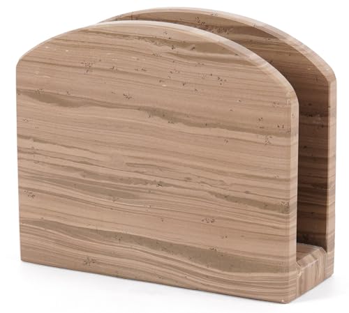 Radicaln Marble Napkin Holder 5.5" Inch Wood Handmade Serviette Holder - Kitchen Table Top Decor, Napkins For Coffee Table, Cocktail Napkin Holder - color: Wood