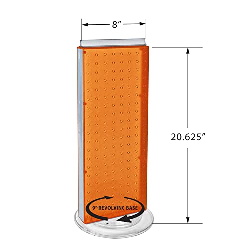 Azar 700508-ORG 8-Inch W by 20-Inch H Revolving Orange Pegboard Counter Unit, Orange - color: Orange, style: Pegboard Only
