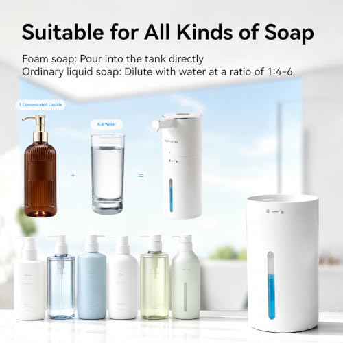 Touchless Automatic Electric Foaming Soap Dispenser - color: White, size: Foam