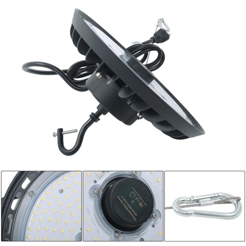 findmall LED High Bay Light, 6000K, 21000LM, UFO Work Light 5FT Power Cord