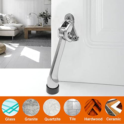 4 Inch KickDown Door Stopper, Brushed Nickel, 2pcs - color: Brushed Nickel, size: 2 Pieces