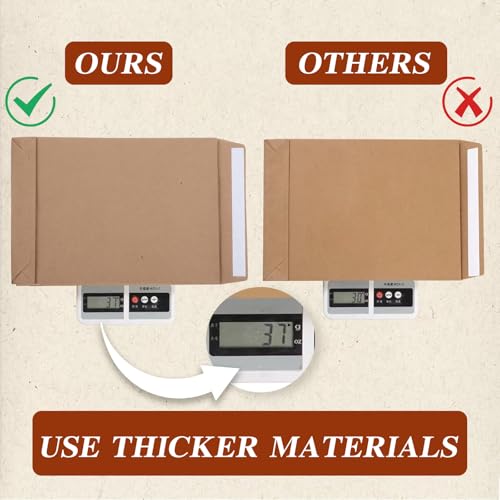 9.4"x13.2" Catalog Envelopes, 25 Pack, Document Envelopes with Self Seal Closure, Heavyweight 28 lb Paper, Self Sealing Envelop for Mailing, Filing and Organizing, Brown Krafts